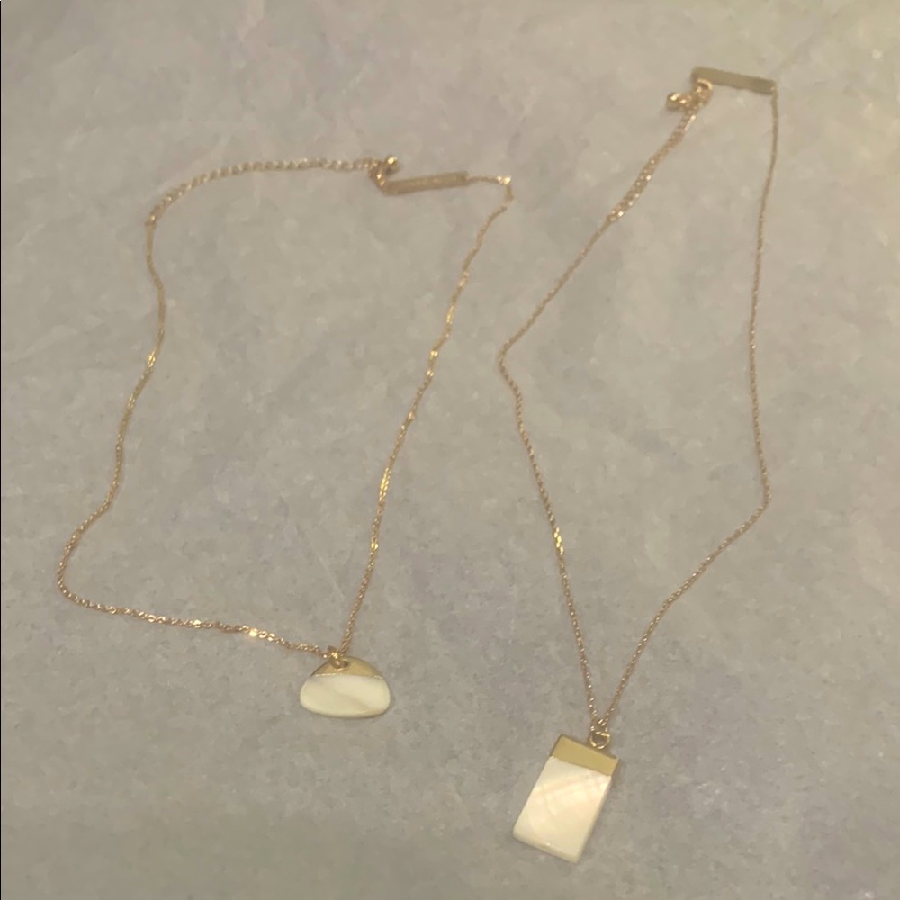 Elegant Gold and White Necklace Set